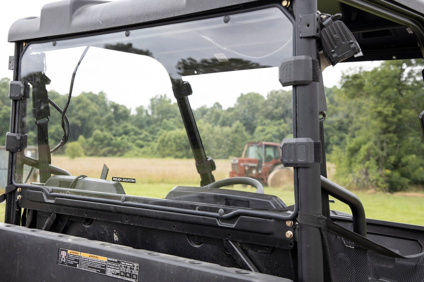 Rough Country 98152012 Rear Cab Panel | Scratch Resistant | Mid Size | Polaris Ranger 500/Ranger 800 Mid-Size