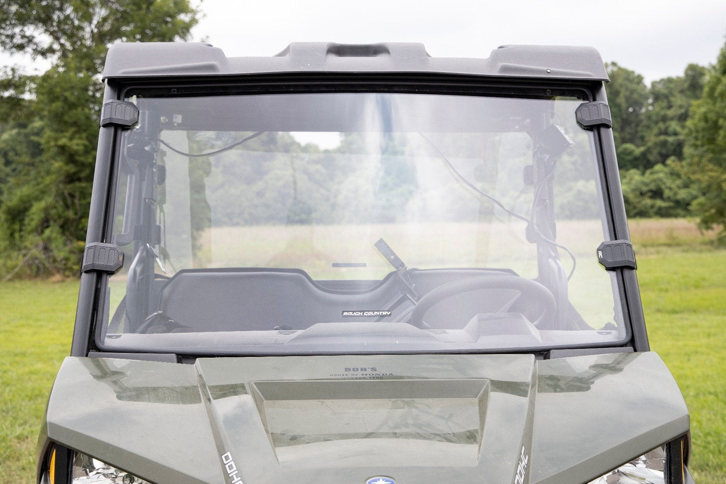 Rough Country 98152010 Full Windshield | Scratch Resistant | Mid Size | Polaris Ranger 500/Ranger 800 Mid-Size