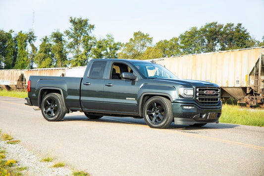 Rough Country 71630 2 Inch Lowering Kit | 4 Inch Rear Lowering | Alum/Stamped Knuckle | Chevy/GMC 1500 (14-18)