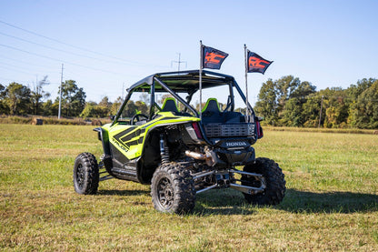 Rough Country 92039 Whip Mount | Bed |  4' Multl-Color LED Whip Pair | Honda Talon 1000