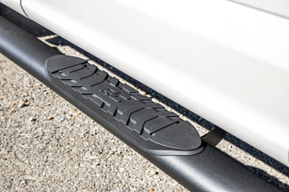 Rough Country 21005 Oval Nerf Step | Crew Cab | Black | Ford F-150/Lightning/F-250/F-350/Raptor (15-26)