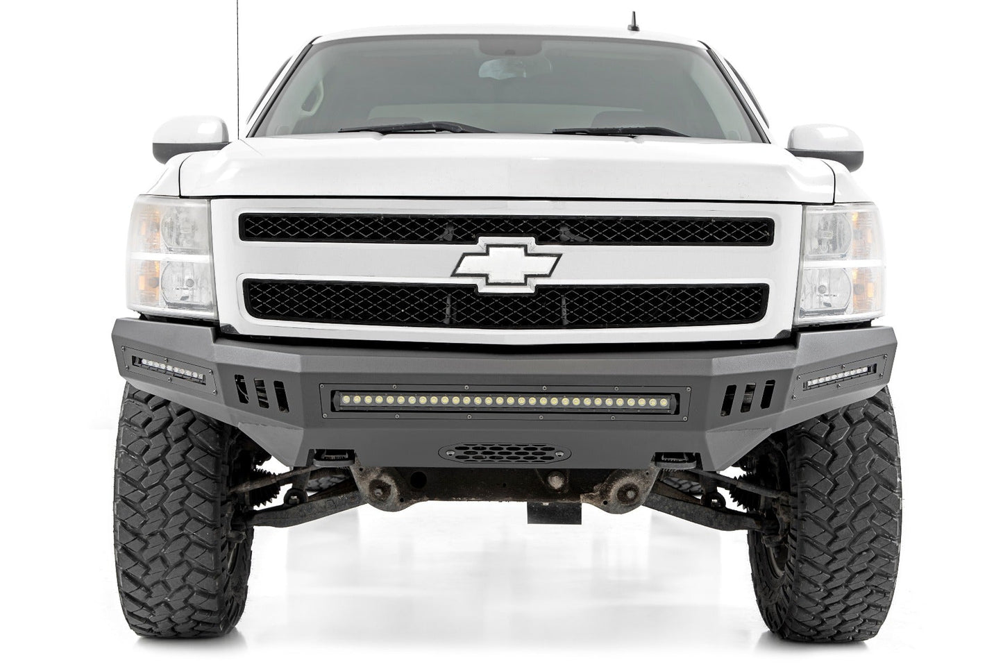 Rough Country 10911 Front High Clearance Bumper | BLK LEDs | Chevy Silverado 1500 2WD/4WD (07-13)