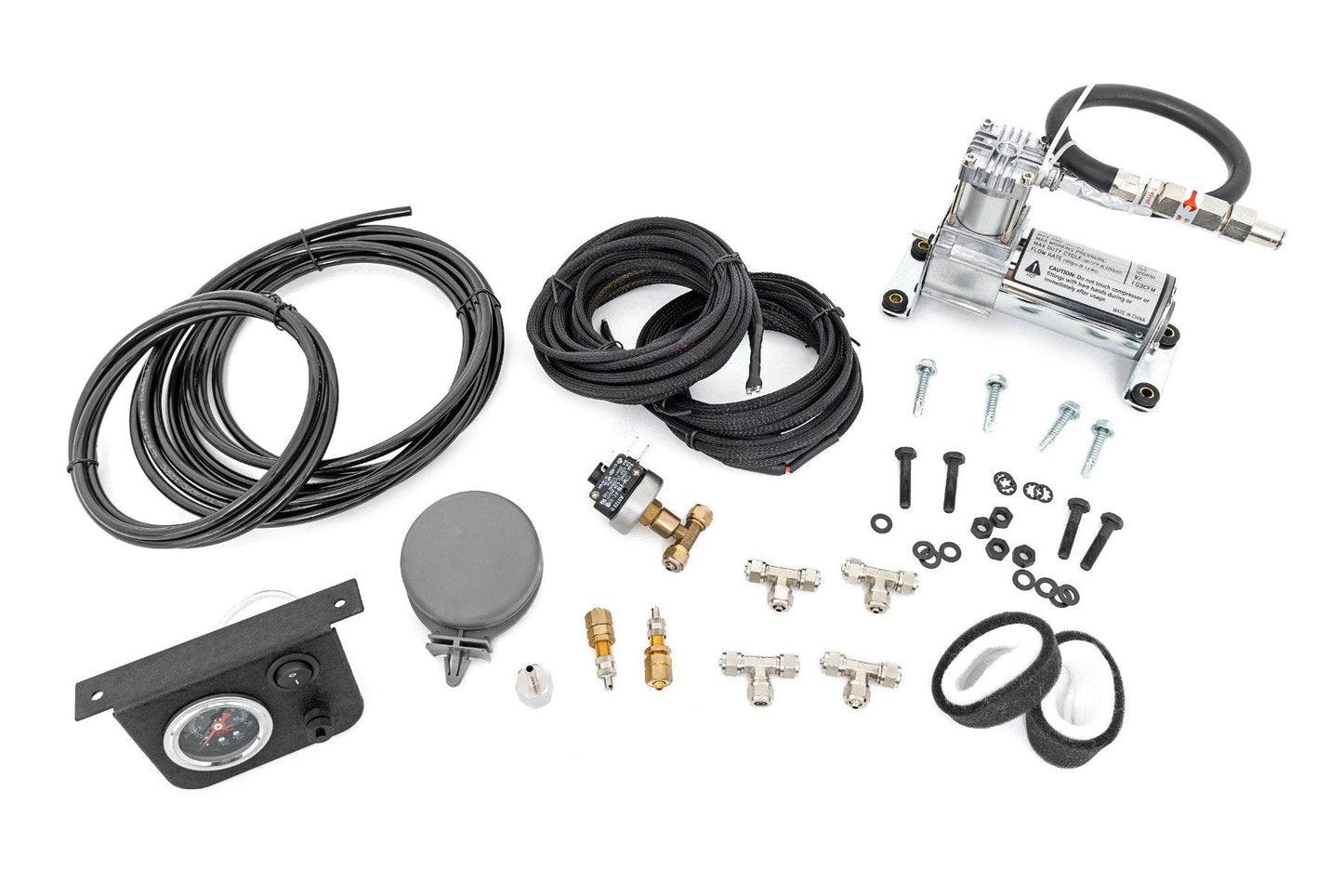 Rough Country 10100 Onboard Air Bag Compressor Kit w/Gauge