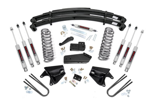 Rough Country 52033 4 Inch Lift Kit | Quad Front Shocks | Rear Springs | Ford F-150 4WD (80-96)