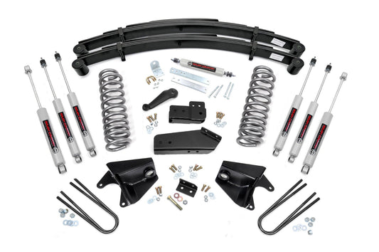 Rough Country 520B33 4 Inch Lift Kit | Quad Front Shocks | Rear Springs | Ford Bronco 4WD (80-96)