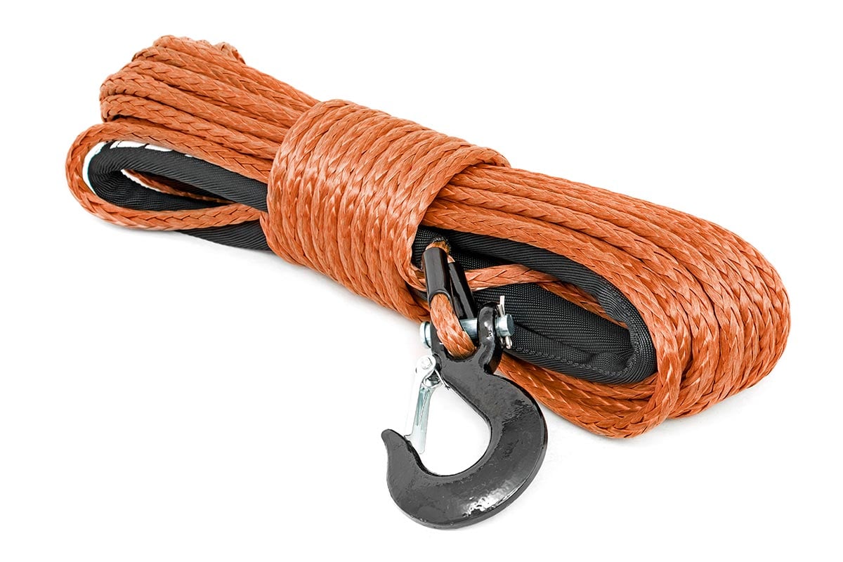 Rough Country RS111 Synthetic Rope | 3/8 Inch | 85 Ft | Orange