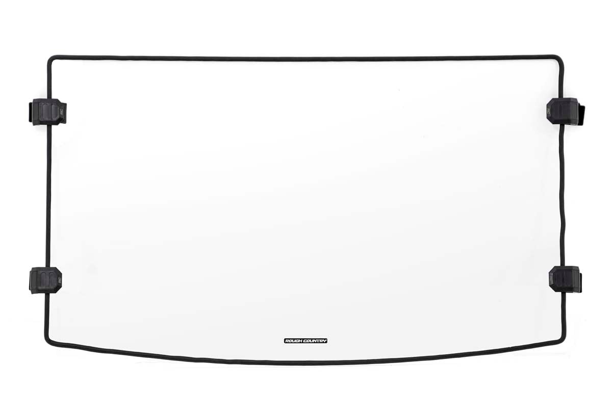 Rough Country 98132010 Full Windshield | Scratch Resistant | Polaris Ranger 1000/Ranger XP 900/1000