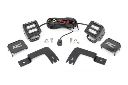 Rough Country 93188 LED Light | Under Bed Mount | 2" Black Pair | Flood | Polaris XPEDITION ADV 5