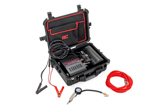 Rough Country RS208A Portable Twin Motor Air Compressor w/Carry Case | 12 Volt | 150PSI | 6.16 CFM