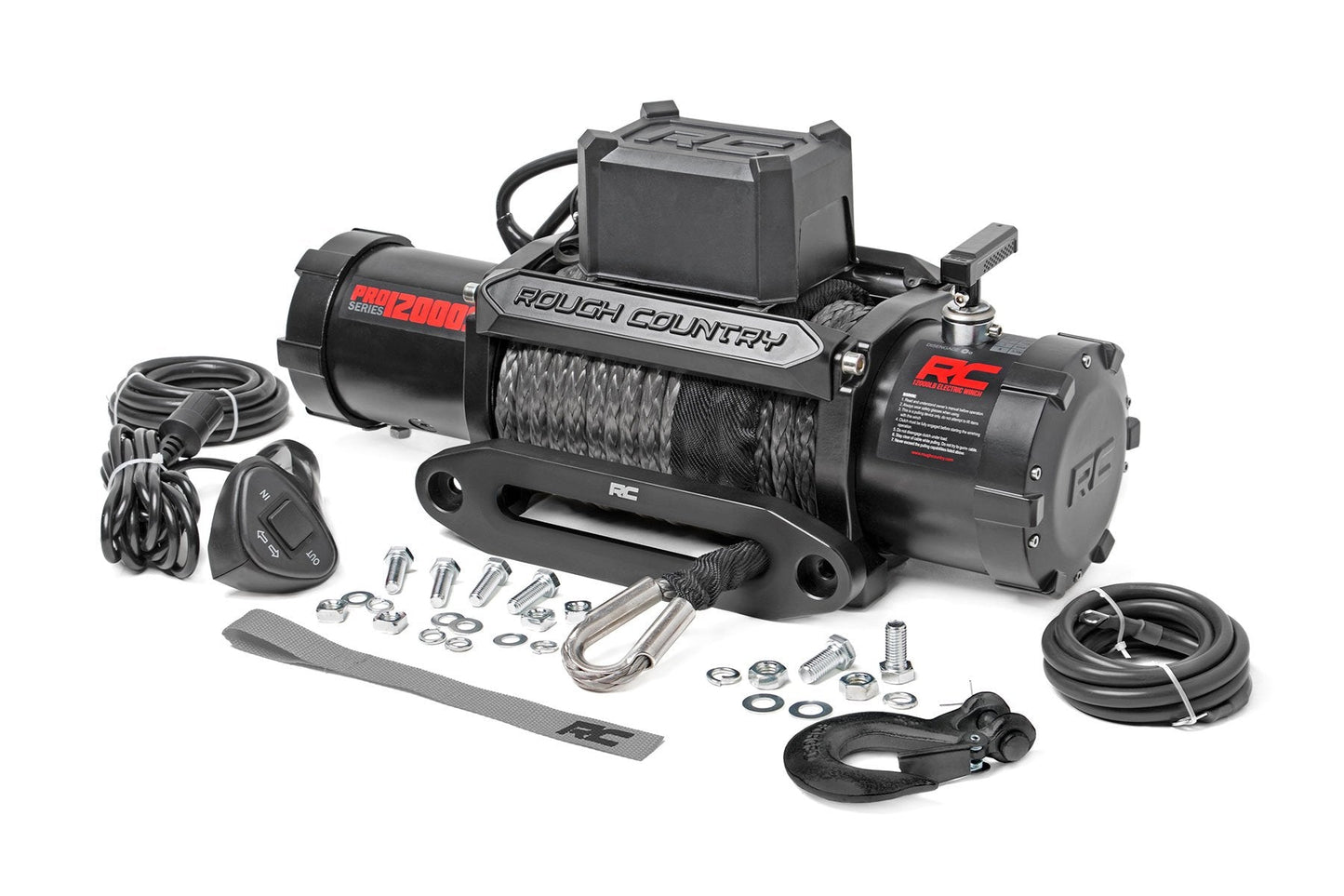 Rough Country PRO12000S 12000-Lb Pro Series Winch | Synthetic Rope