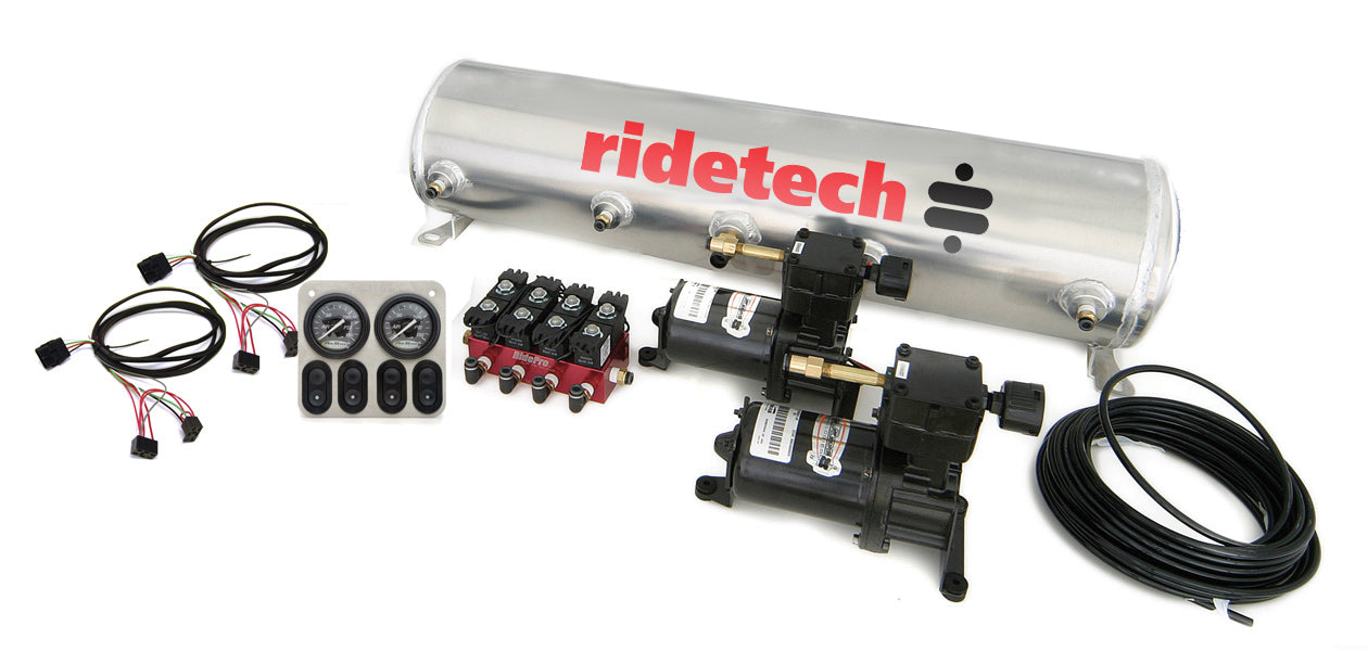 Ridetech 30154100 RidePro Analog 4 way air suspension control system with 5 gallon tank.