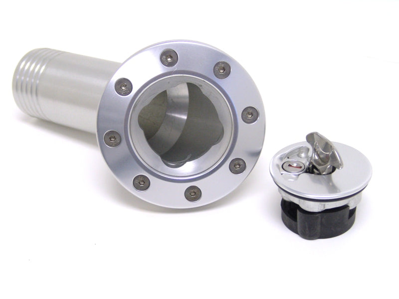 Ridetech 81000032 Billet aluminum gas cap for 1967-1968 Camaro, locking, anodized Silver.