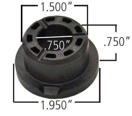 Ridetech 70010759 Delrin control arm bushing, 2.0" large OD, 1.500 small OD, .75" ID, 1.00 OAL