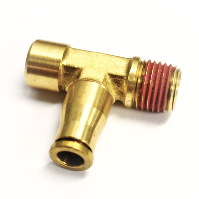 Ridetech 31957500 Airline Fitting, Compressor Tee, 1/8" NPT x 1/8" Female NPT x 1/4" Airline