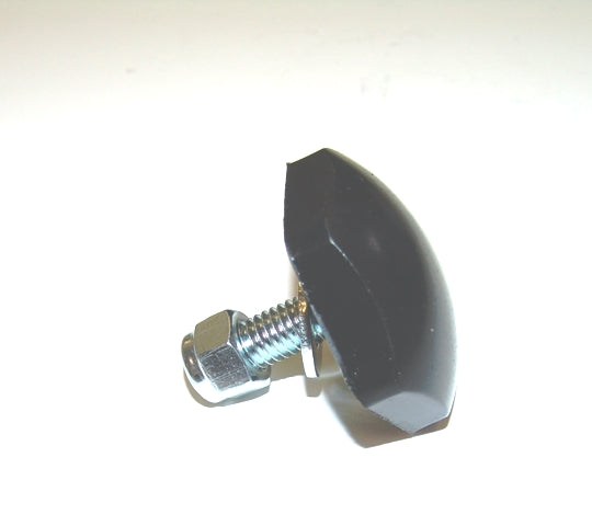 Ridetech 90001082 1/2" tall bump stop, polyurethane with 3/8" stud, nut and washer.