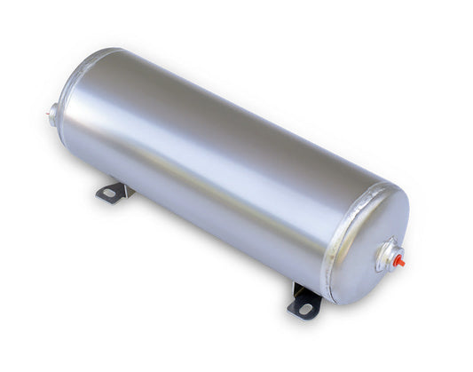 Ridetech 31912100 2 gallon aluminum air tank with two 1/4" npt ports and one 1/8" npt port.