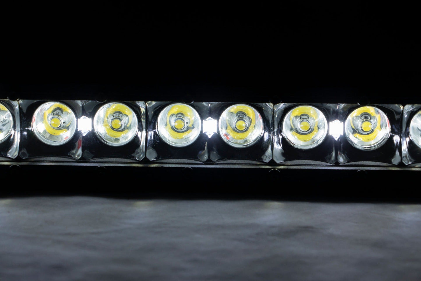 Rough Country 70728BLDRL 8 Inch Black Series LED Light Bar | Single Row | Cool White DRL | Pair