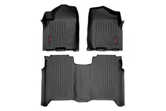 Rough Country M-81602 Floor Mats | FR & RR | Crew Cab | Nissan Titan 2WD/4WD (2004-2015)