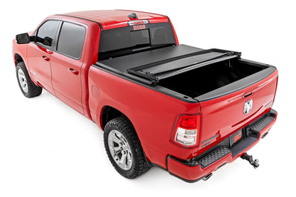 Rough Country 41307550A Soft Tri-Fold Bed Cover | 5'7" Bed | Ram 1500 (19-26)/1500 TRX (21-24)