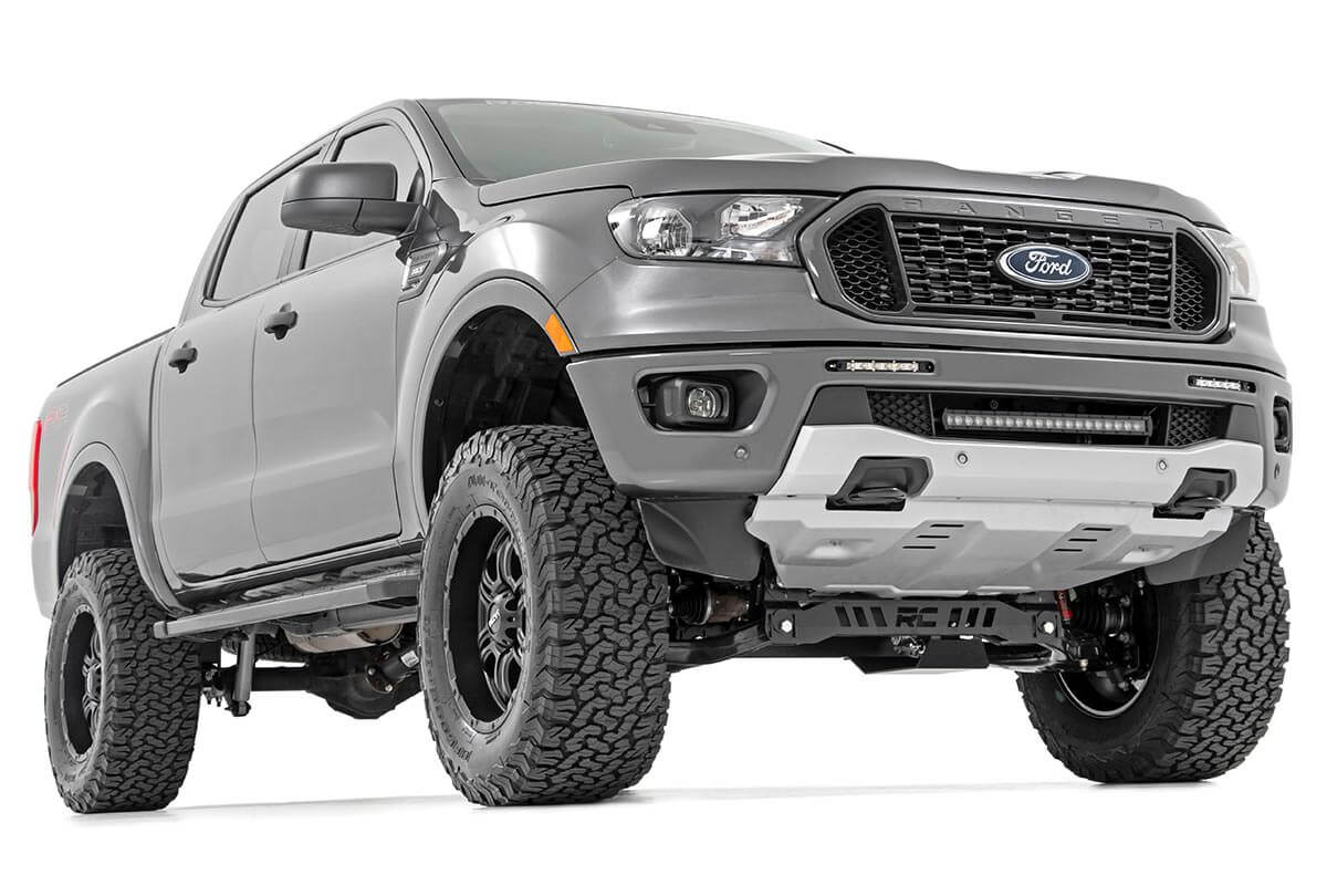Rough Country 70815 LED Light Kit | Bumper Mount | 20" Black Single Row | Ford Ranger (19-23)