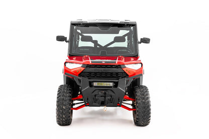 Rough Country 93155RED Red Forged Alum High Clearance 2" Fwd Offset Control Arms w/Ball Joints | Polaris Ranger 1000XP