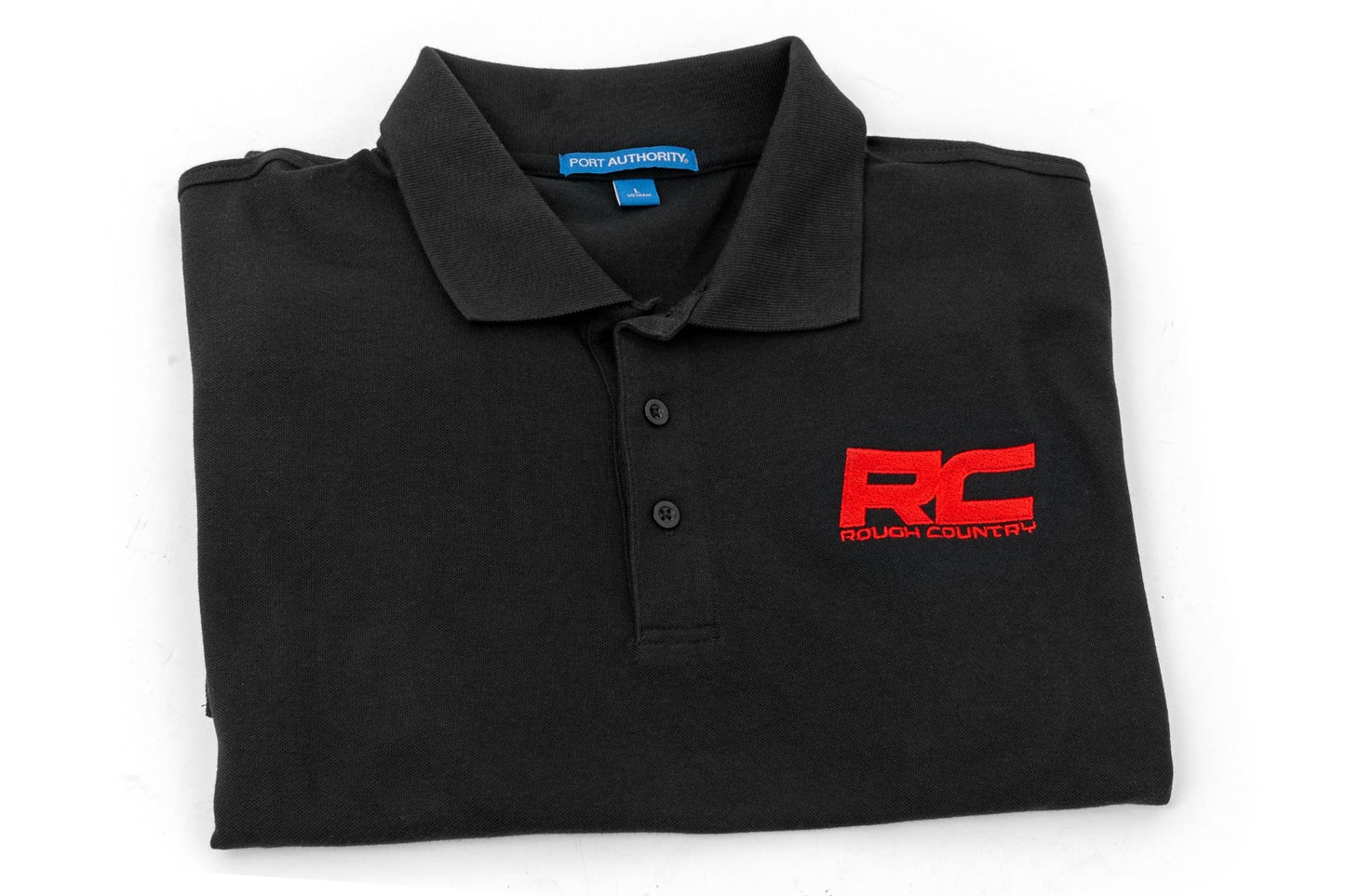 Rough Country 83900 Rough Country Polo | Rough Country Logo | Black | Cotton | Size M