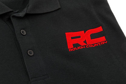 Rough Country 83900 Rough Country Polo | Rough Country Logo | Black | Cotton | Size M