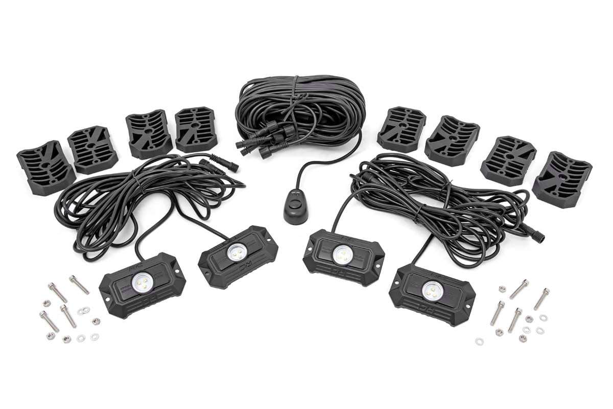 Rough Country 70980 LED Rock Light  Kit | 4 Piece Set