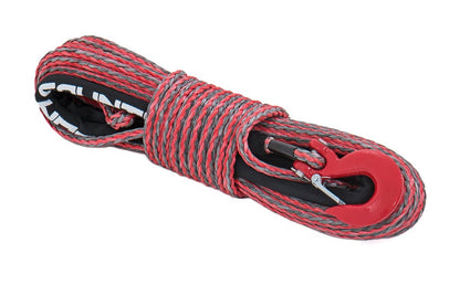 Rough Country RS116 Synthetic Rope | 3/8 Inch | 85 Ft | Red/Gray