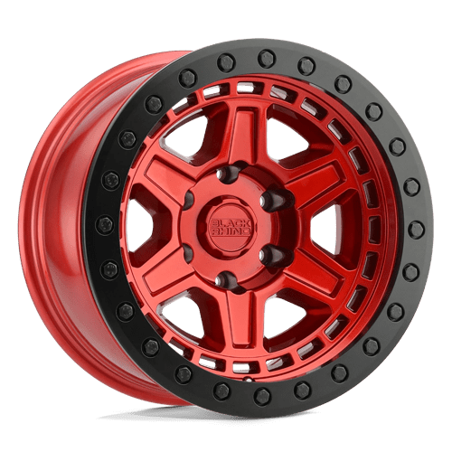 Black Rhino Hard Alloys BR RENO 17X9 5X114 -18 71 CNDY RED BLK