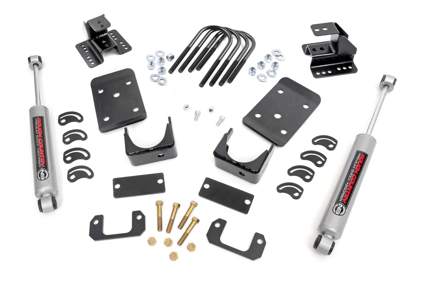 Rough Country 72330 Lowering Kit | Str Drop | 2"FR | 4"RR | Chevy/GMC 1500 (07-15)