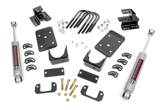 Rough Country 72330 Lowering Kit | Str Drop | 2"FR | 4"RR | Chevy/GMC 1500 (07-15)