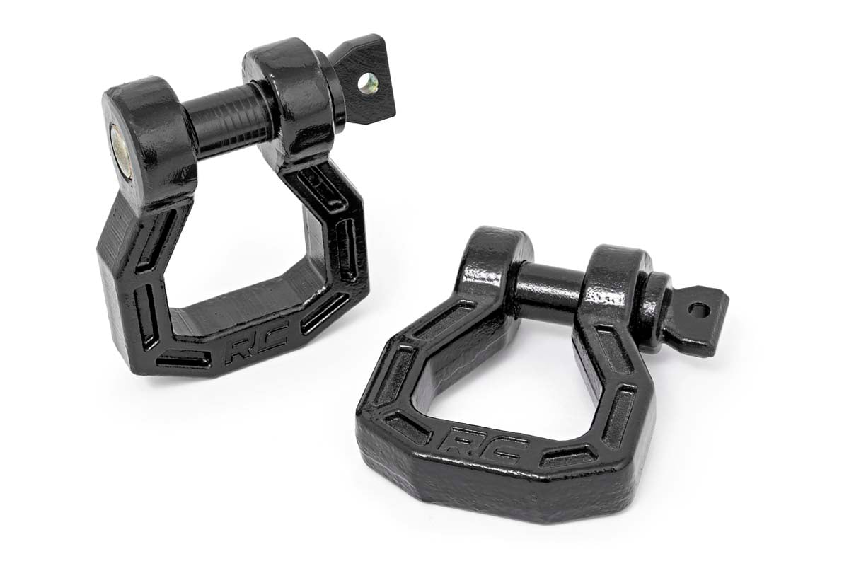 Rough Country RS118 D-Ring | Forged | Pair | Black
