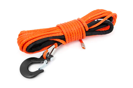 Rough Country RS143 Synthetic Rope | 1/4 Inch  | 50 Ft | Orange