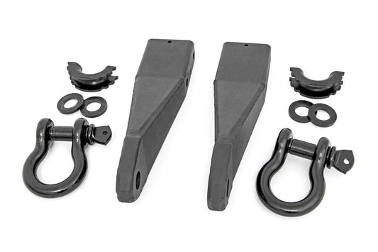 Rough Country RS159 Tow Hook Brackets | D-Ring Combo | GMC Sierra 2500 HD 2WD/4WD (2020-2025)