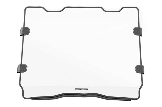 Rough Country 98102010 Full Windshield | Scratch Resistant | Polaris RZR Turbo R 4