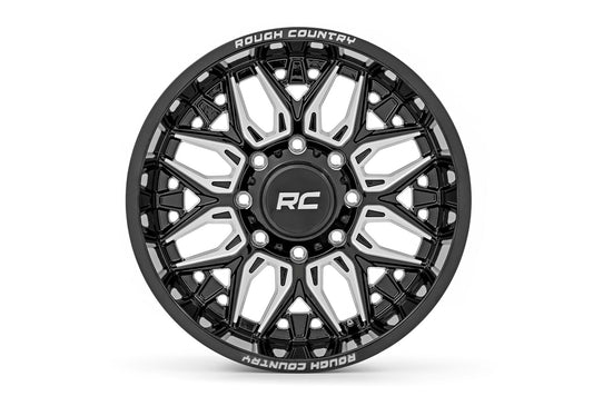 Rough Country 86201017 Rough Country 86 Series Wheel | One-Piece | Gloss Black | 20x10 | 6x135 | -19mm