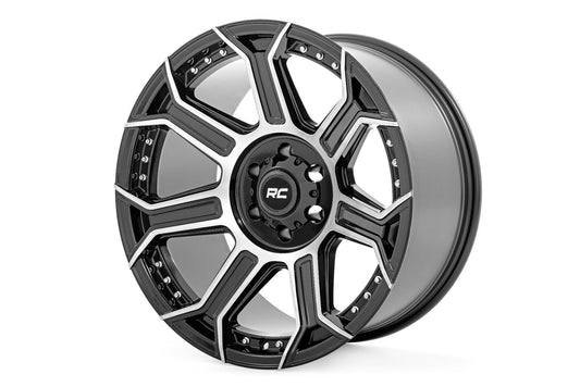 Rough Country 89200912 Rough Country 89 Series Wheel | One-Piece | Black Machined Gunmetal | 20x9 | 6x5.5 | +18mm