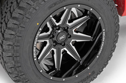 Rough Country 91201211M Rough Country 91M Series Wheel | One-Piece | Gloss Black | 20x12 | 8x170 | -44mm