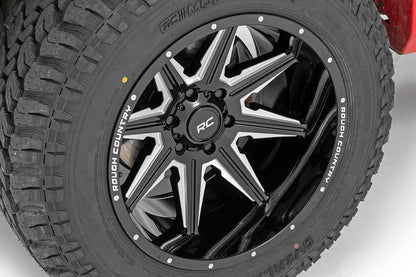 Rough Country 91201212M Rough Country 91M Series Wheel | One-Piece | Gloss Black | 20x12 | 6x5.5 | -44mm