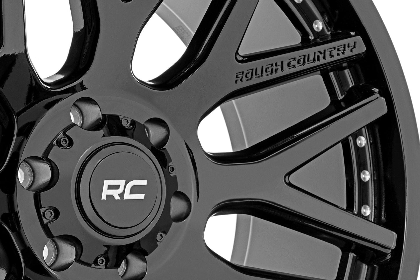 Rough Country 95201017 Rough Country 95 Series Wheel | One-Piece | Gloss Black | 20x10 | 6x135 | -19mm