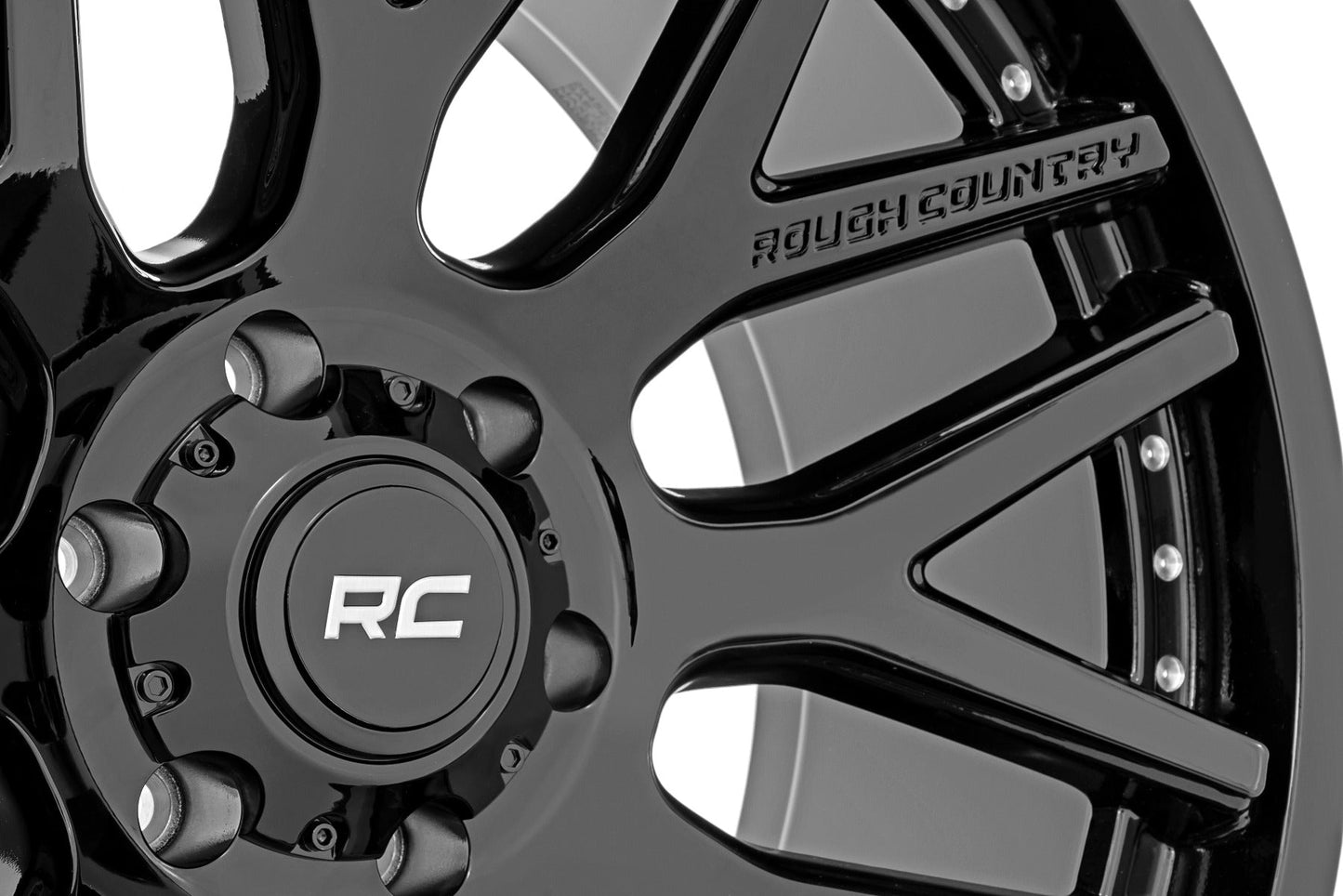 Rough Country 95221017 Rough Country 95 Series Wheel | One-Piece | Gloss Black | 22x10 | 6x135 | -19mm