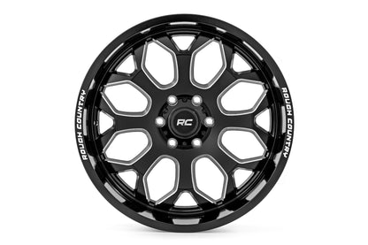Rough Country 96221012 Rough Country 96 Series Wheel | One-Piece | Gloss Black | 22x10 | 6x5.5 | -19mm
