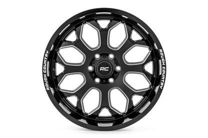 Rough Country 96201017 Rough Country 96 Series Wheel | One-Piece | Gloss Black | 20x10 | 6x135 | -19mm
