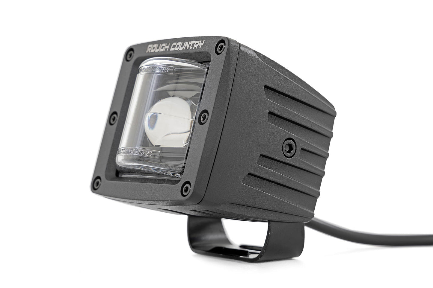 Rough Country 70907A 2 Inch Black Series LED Light Pods | SAE Fog | Yellow