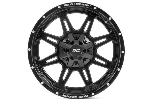 Rough Country 94201012 Rough Country 94 Series Wheel | One-Piece | Matte Black | 20x10 | 6x5.5/6x135 | -18mm