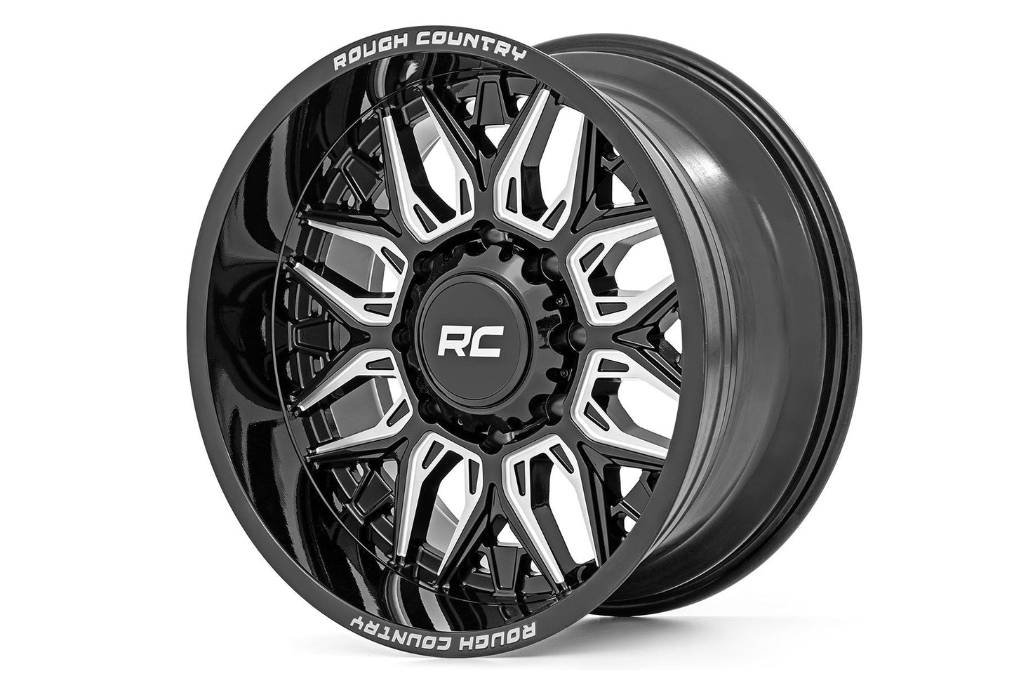 Rough Country 86201011 Rough Country 86 Series Wheel | One-Piece | Gloss Black | 20x10 | 8x170 | -19mm