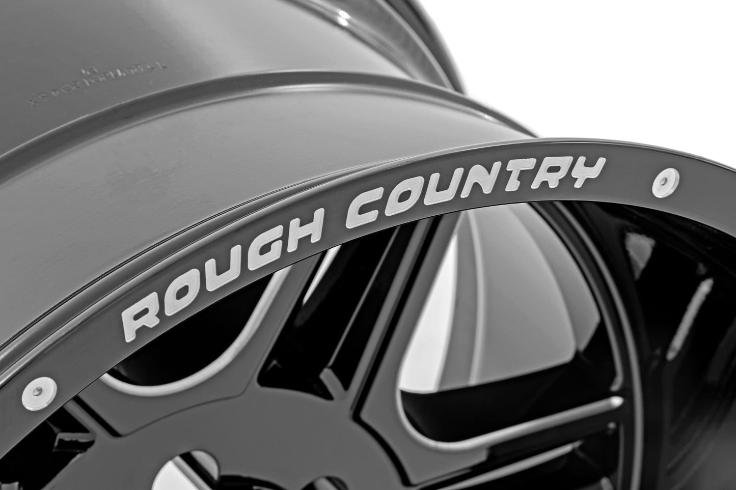 Rough Country 92221212 Rough Country 92 Series Wheel | Machined One-Piece | Gloss Black | 22x12 | 6x5.5 | -44mm