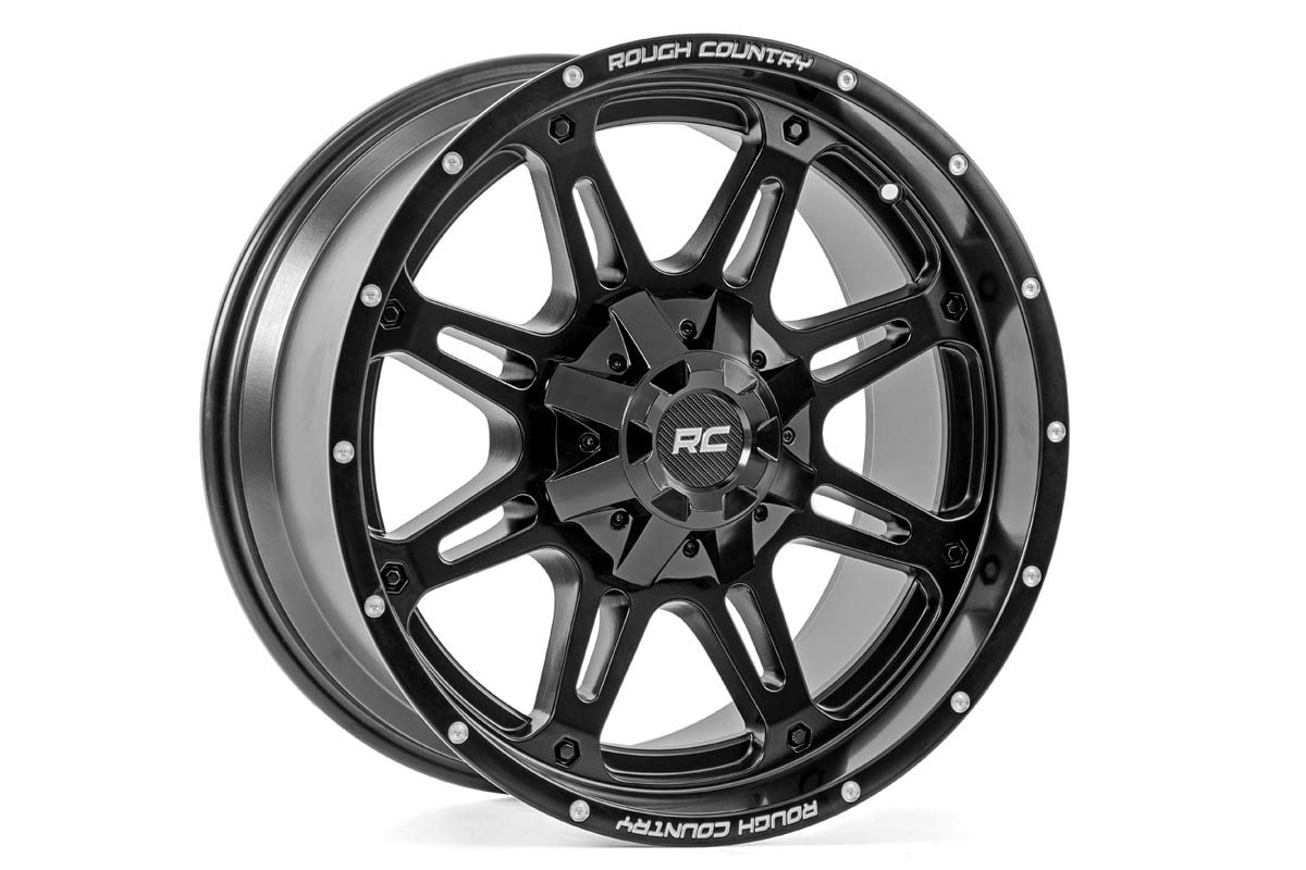 Rough Country 94201012 Rough Country 94 Series Wheel | One-Piece | Matte Black | 20x10 | 6x5.5/6x135 | -18mm