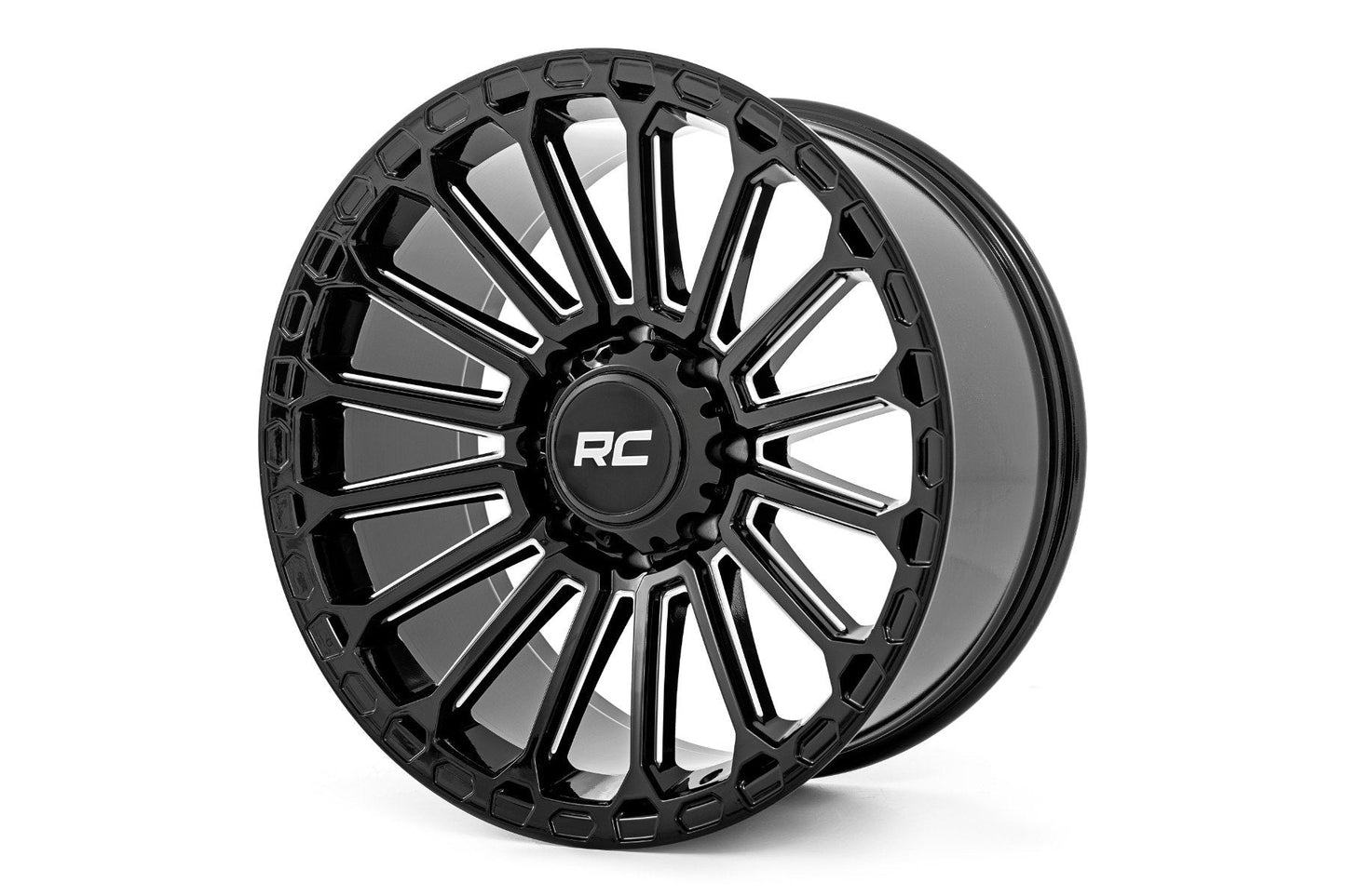 Rough Country 97170912 Rough Country 97 Series Wheel | One-Piece | Gloss Black | 17x9 | 6x5.5 | -12mm